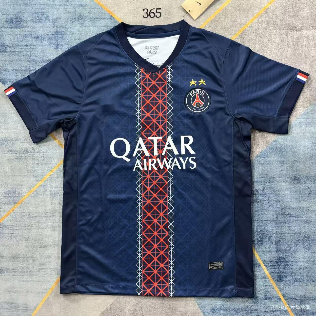 2025-26 Paris Two Star Home Back2back 26 champions S-4XL