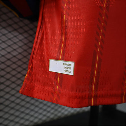 2026 Spain Home Two Stars chest badge Long Sleeve Player S-3XL