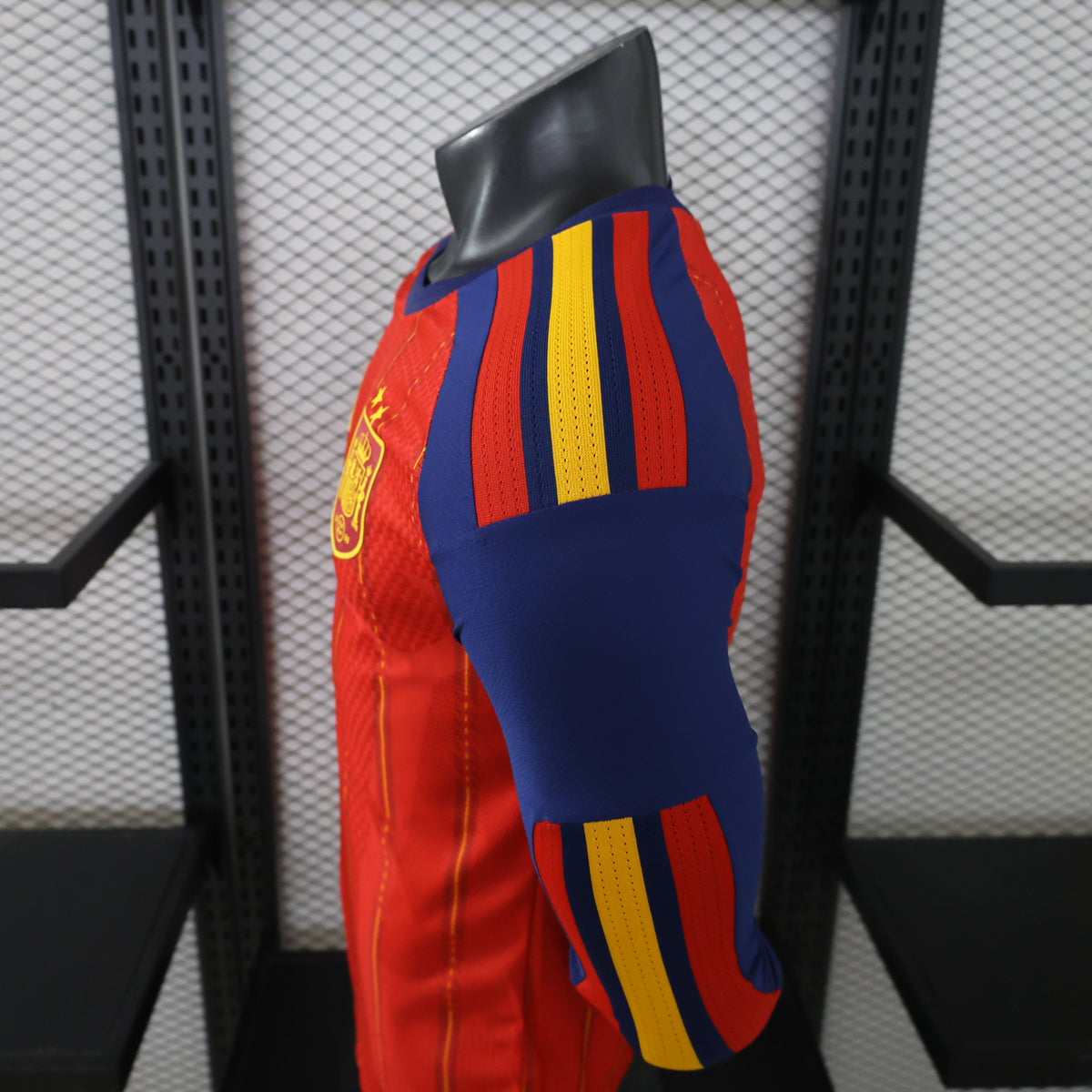 2026 Spain Home Two Stars chest badge Long Sleeve Player S-3XL