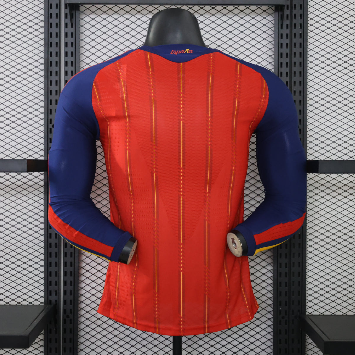 2026 Spain Home Two Stars chest badge Long Sleeve Player S-3XL