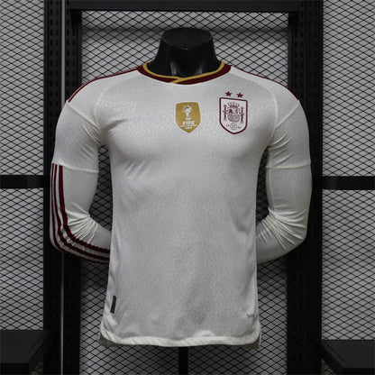 2026 Spain Away 2 stars chest badge Long Sleeve Player S-3XL