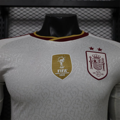 2026 Spain Away 2 stars chest badge Long Sleeve Player S-3XL