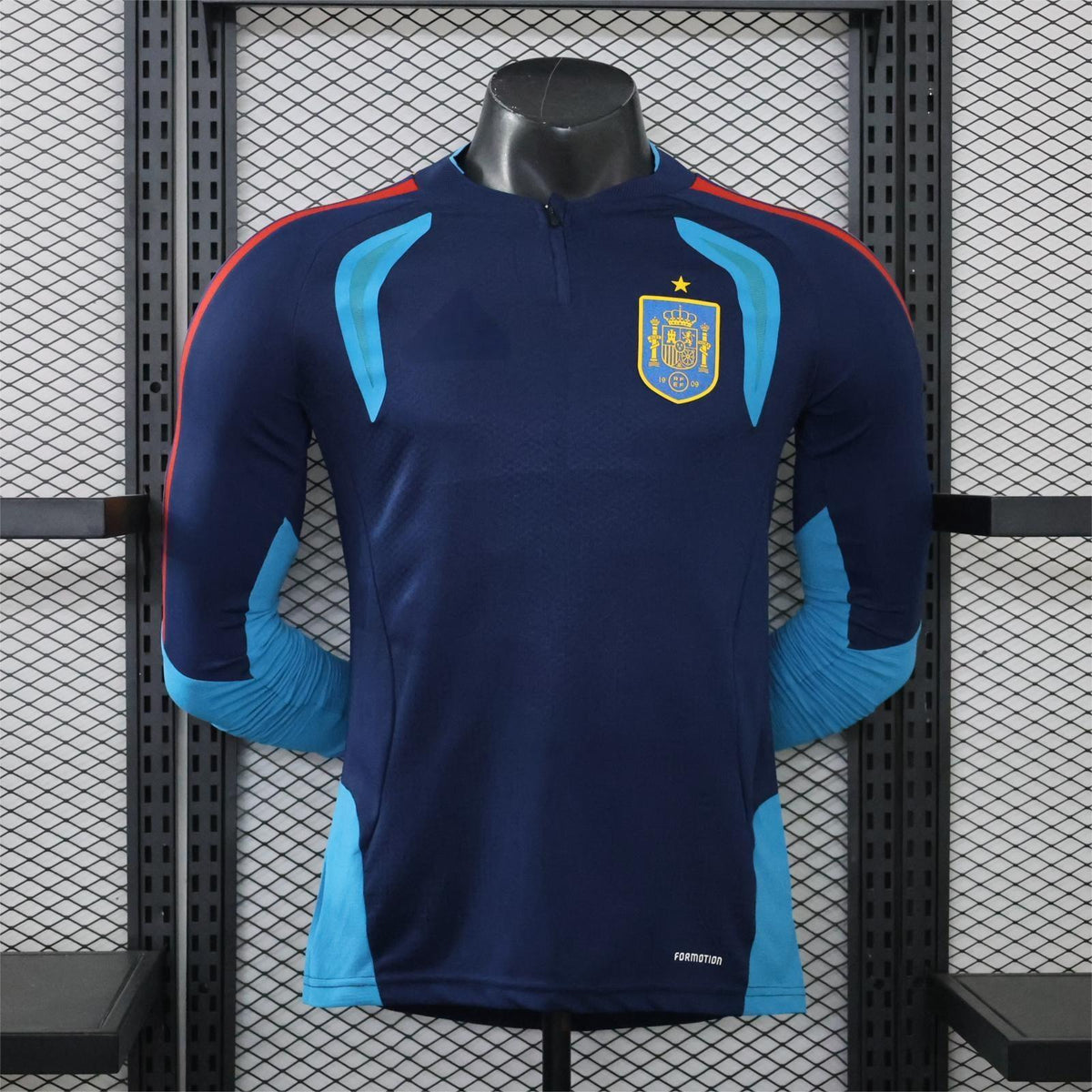 2026 Spain Dark Blue Training Long Sleeve Player S-3XL