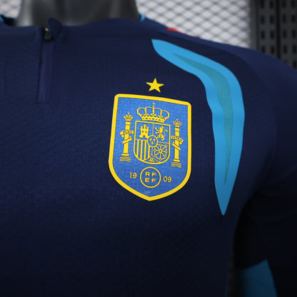 2026 Spain Dark Blue Training Long Sleeve Player S-3XL
