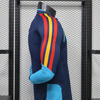 2026 Spain Dark Blue Training Long Sleeve Player S-3XL
