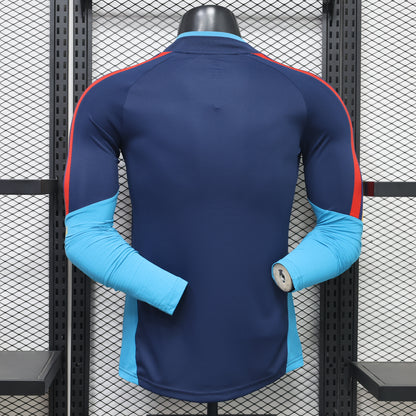 2026 Spain Dark Blue Training Long Sleeve Player S-3XL