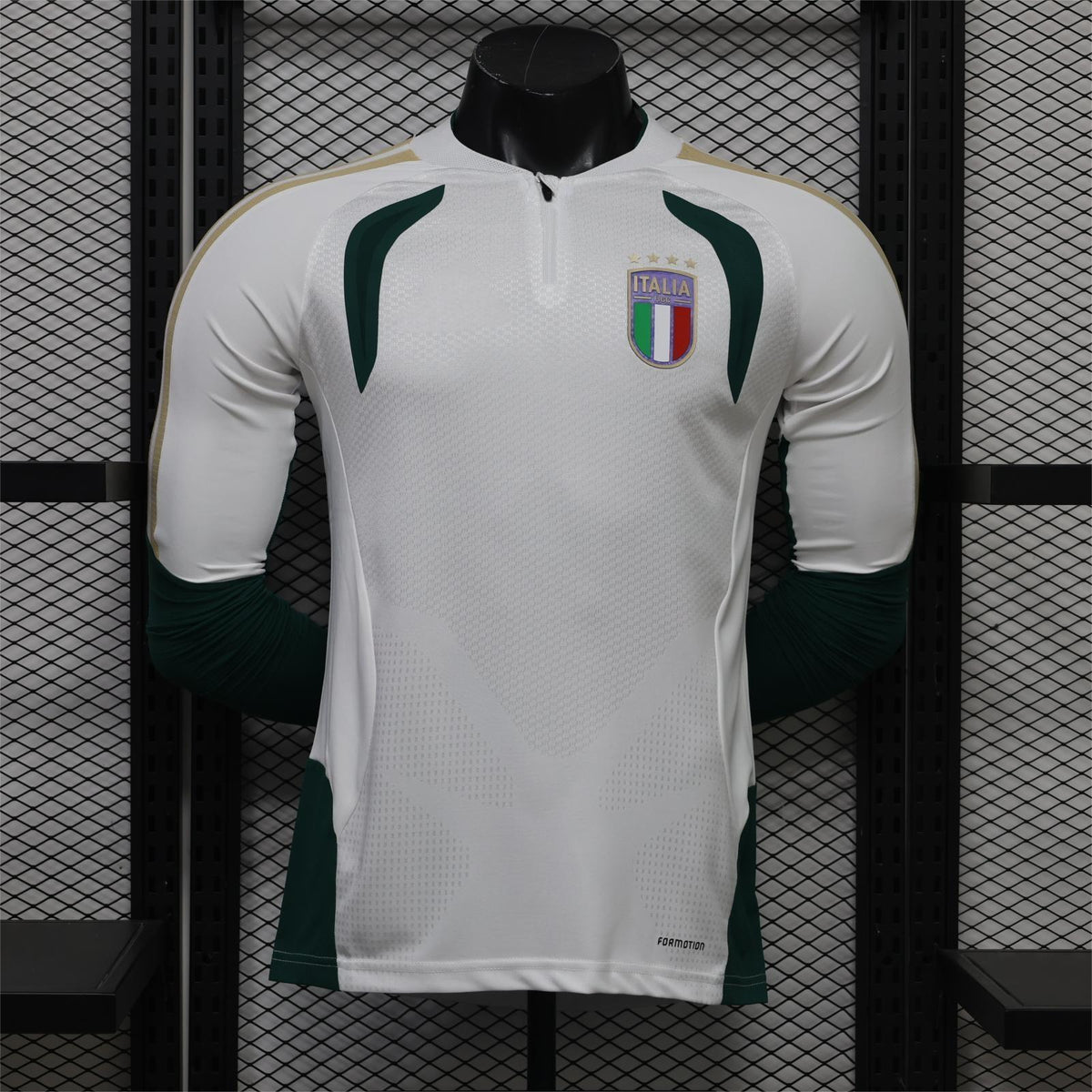 2026 Italy White Training Long Sleeve Player S-3XL
