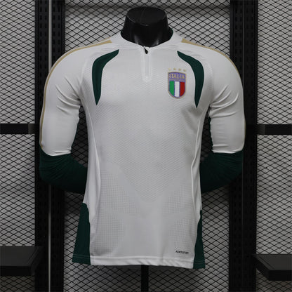 2026 Italy White Training Long Sleeve Player S-3XL