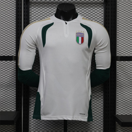 2026 Italy White Training Long Sleeve Player S-3XL