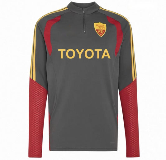 2026-27 Roma Grey With Sponsor Training Long Sleeve Player S-2XL