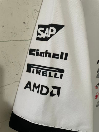 2026 F1 Mercedes Black Round Neck White Racing Suit S-5XL