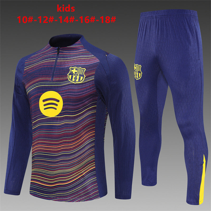 2025-26 Barcelona yellow and blue camouflage pattern Kids 10-18