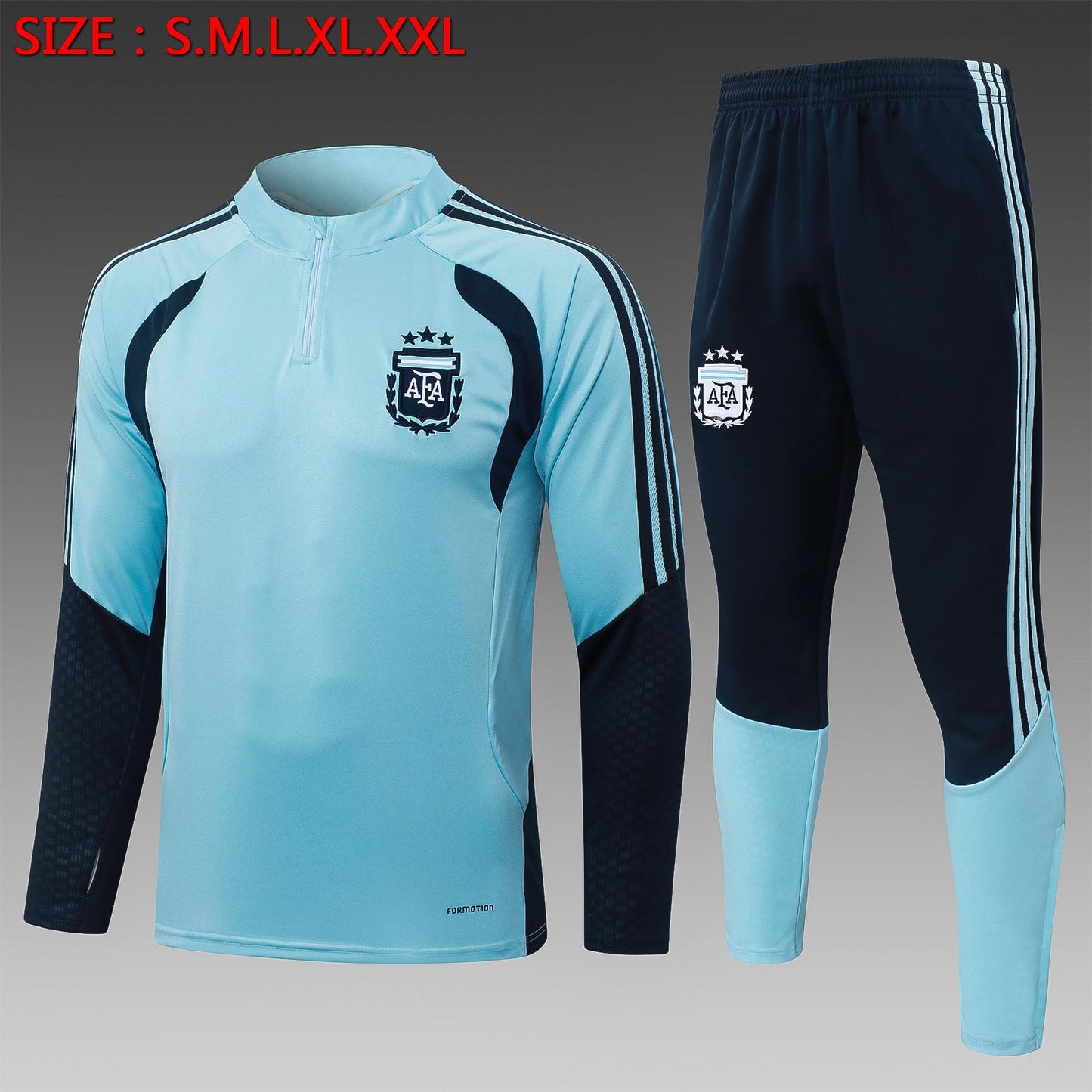 2026-27 Argentina Traje de Entrenamiento Celeste con Media Cremallera S-2XL