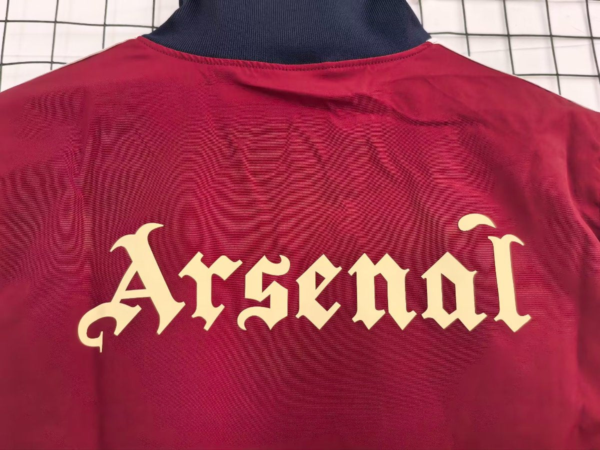 2026-27 Arsenal Track Jacket Burgundy Black Full Zipper Windbreaker S-2XL