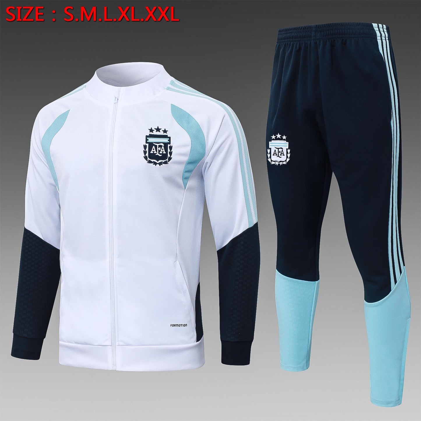 2026-27 Argentinien weißer langer Trainingsanzug S-2XL