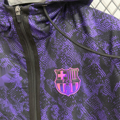 2026-27 Barcelona Black Purple Casual Windbreaker S-2XL