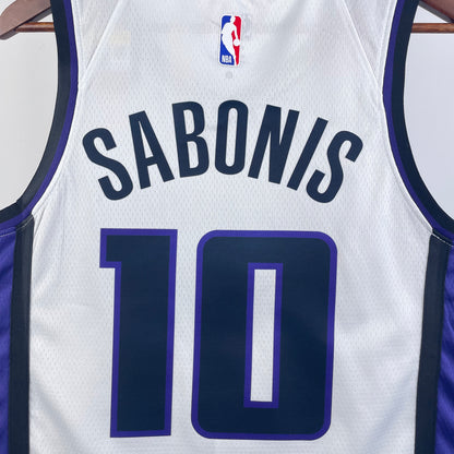 NBA 2024-25 Kings home white No. 10 SABONIS