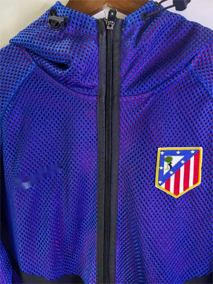 2026-27 Atletico Madrid Lightweight Breathable Mesh Blue Windbreaker S-2XL