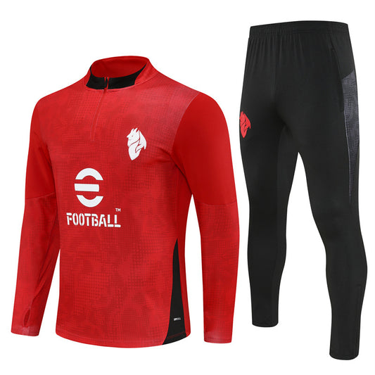 2025-26 AC Milan Red Training Suit Adults Or Children