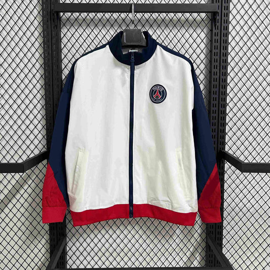 2025-26 Paris weiß-roter wasserdichter Windbreaker S-2XL