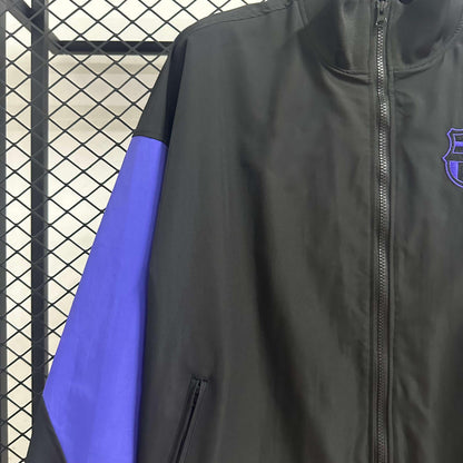 2025-26 Barcelona Co-branded Black and Purple Windbreaker S-2XL