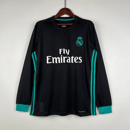 2017-18 Real Madrid Auswärtstrikot, langärmelig, Retro