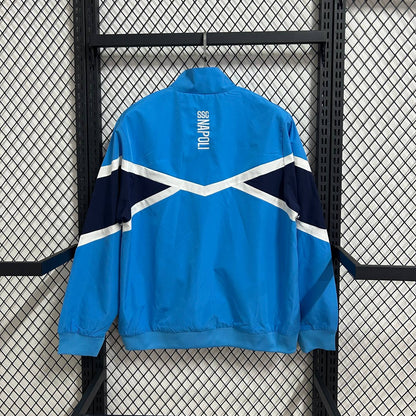 2025-26 Napoli Blue and Royal Blue Waterproof Windbreaker S-2XL
