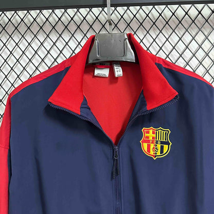 2025-26 Barcelona Royal Blue and Red Windbreaker S-2XL