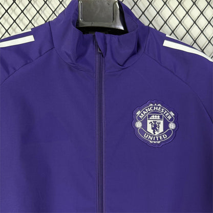 2026-27 Manchester United Purple Waterproof Windbreaker S-2XL