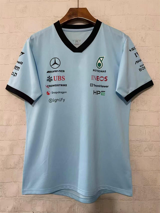 2026 F1 Mercedes Light Blue Racing Suit S-5XL