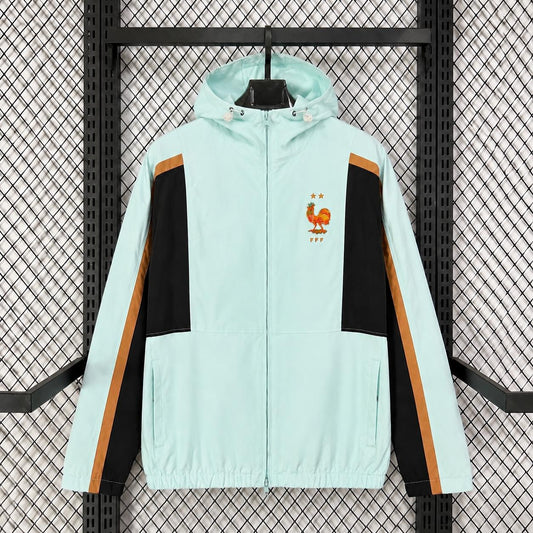 2026 France Light Green World Cup Casual Training Windbreaker  S-2XL