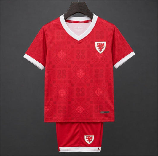 2026 Wales Red with Celtic Pattern Kids Size 16-28