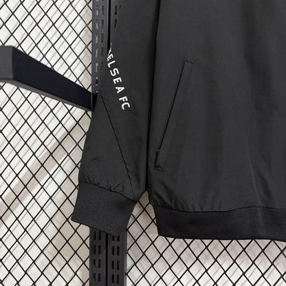 2025-26 Chelsea Black and Blue Waterproof Windbreaker S-2XL