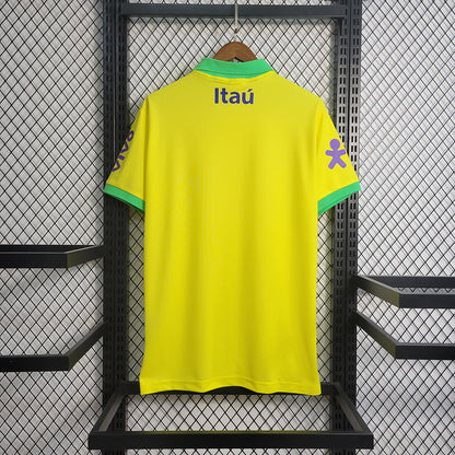 2022-23 Brazil Yellow Polo Size S-XXL