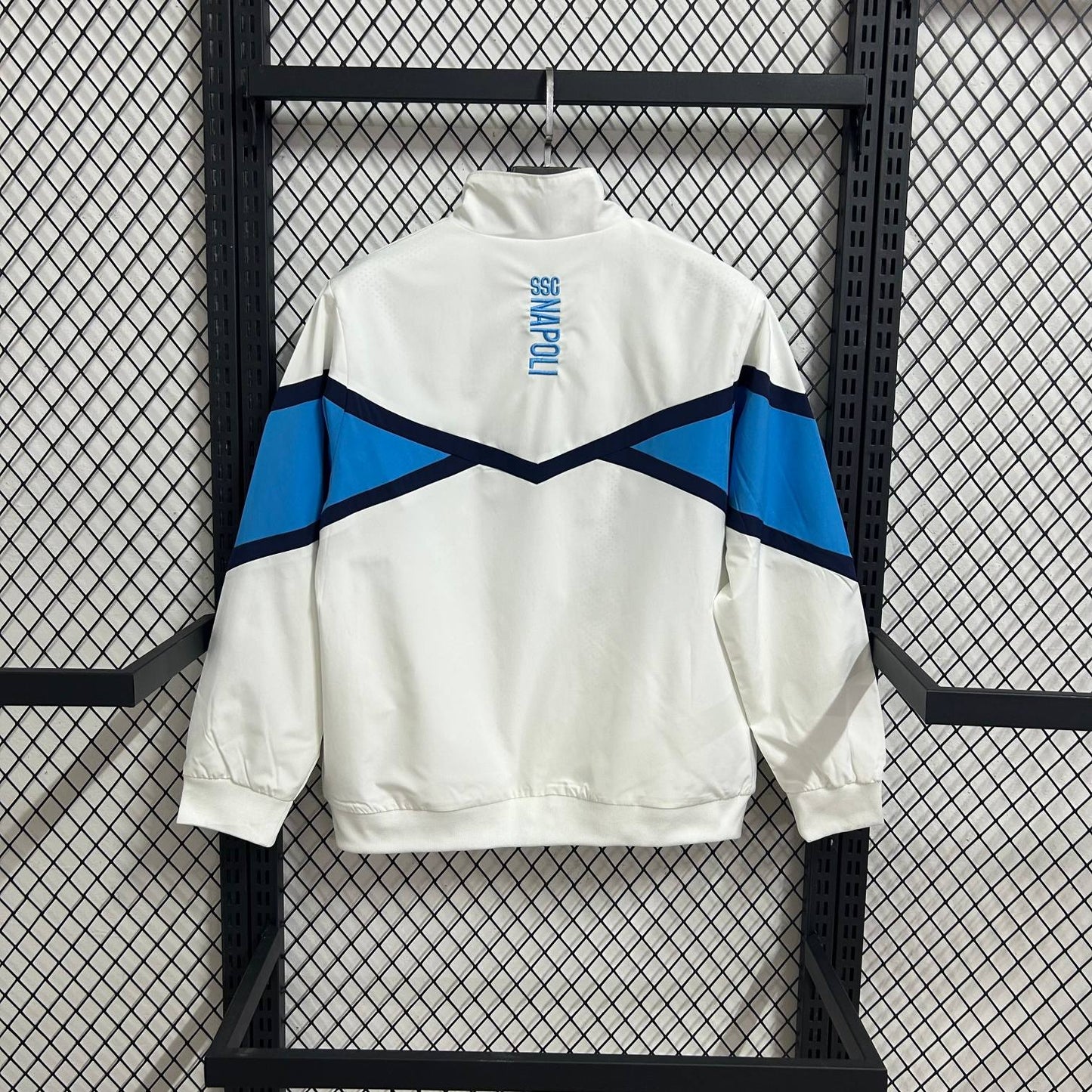 2025-26 Napoli white and blue waterproof Windbreaker S-2XL