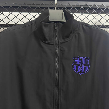 2025-26 Barcelona Co-branded Black and Purple Windbreaker S-2XL