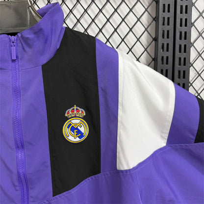 2026-27 Real Madrid Purple EQT Casual Training Windbreaker S-2XL