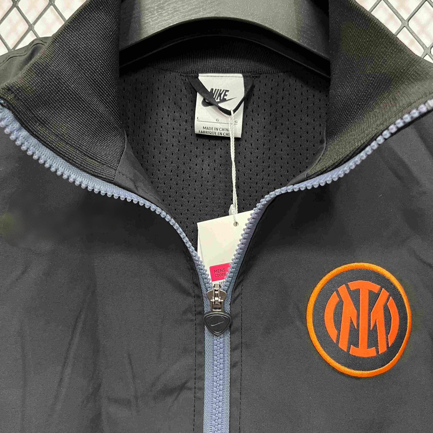 2025-26 Inter Mailand schwarz-grauer wasserdichter Windbreaker S-2XL