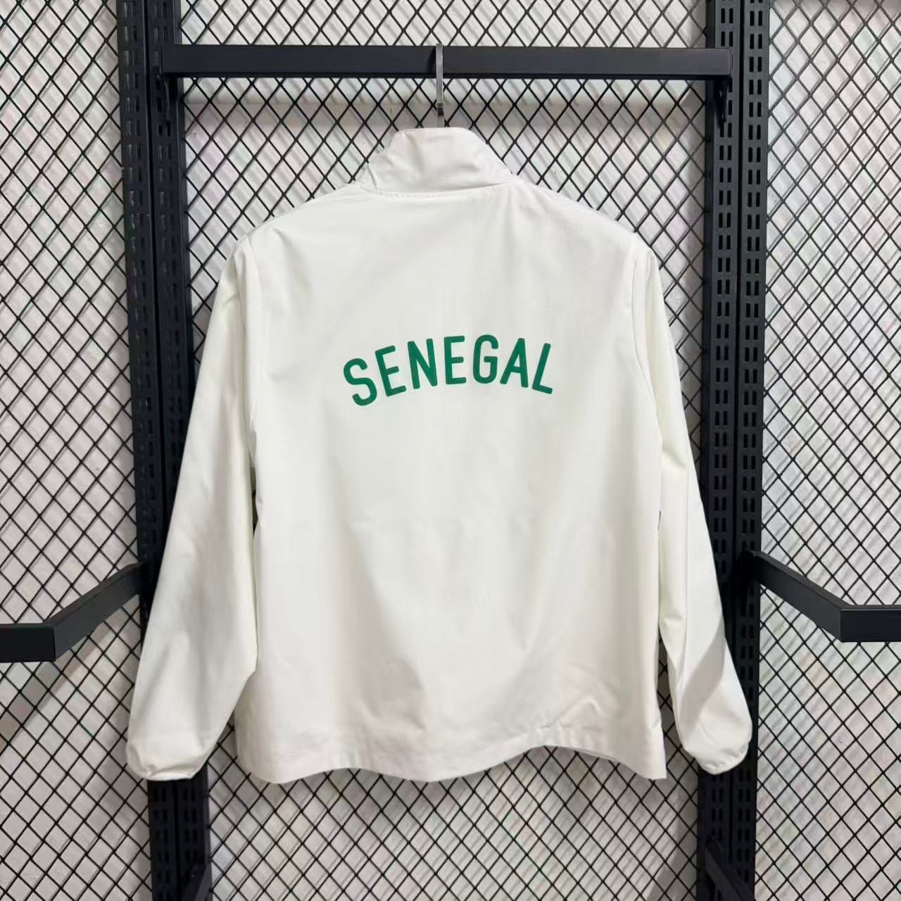 Cortavientos impermeable blanco de entrenamiento de Senegal 2025-26 S-2XL