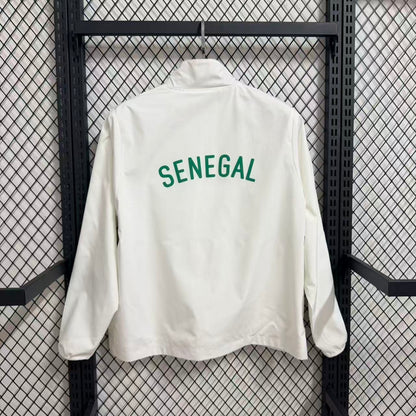 Cortavientos impermeable blanco de entrenamiento de Senegal 2025-26 S-2XL
