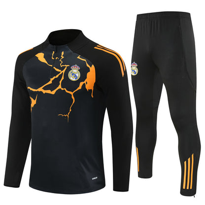 2025-26 Real Madrid Orange-Black training suit Adults Or Children