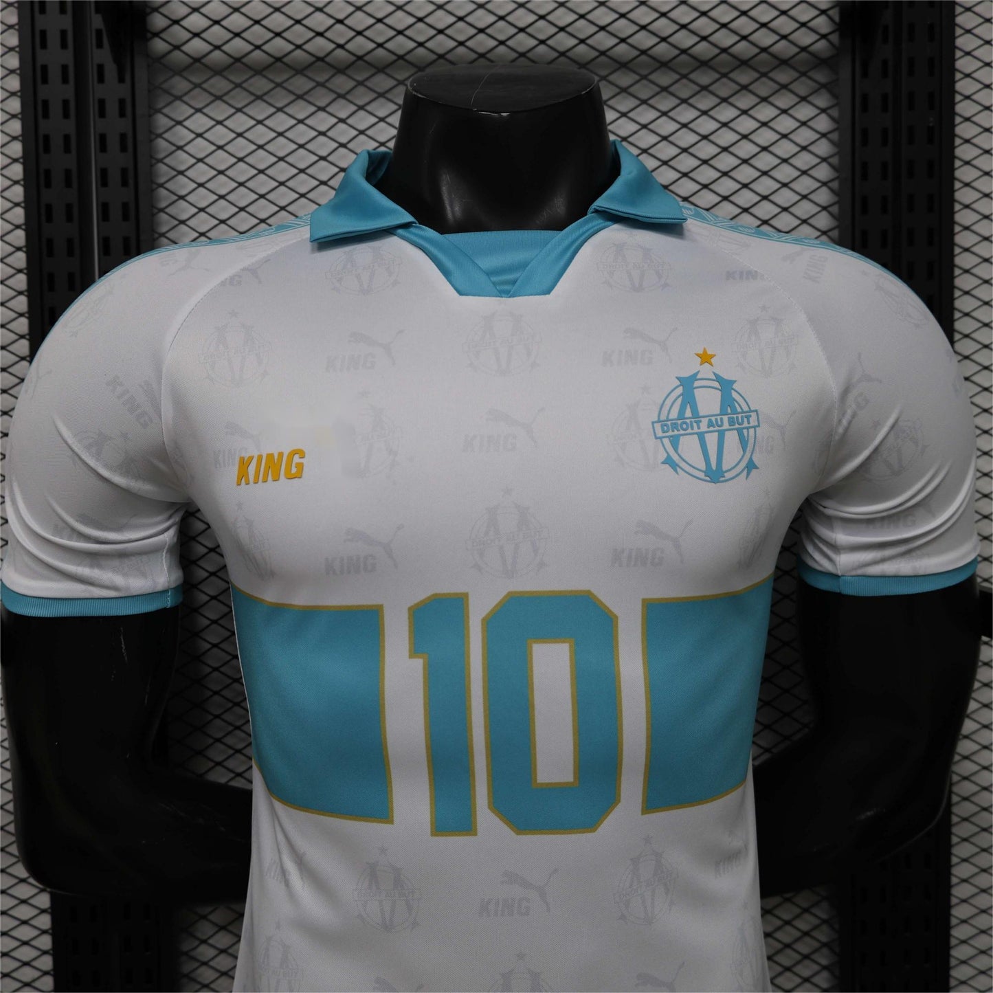 2026-27 Marseille White with Sky Blue Special Player S-2XL