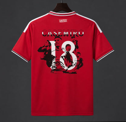 2026-27 Manchester United Home with Casemiro Special Edition Print Red S-4XL