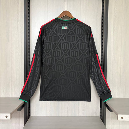 2026 México Negro Manga Larga S-XXXXL