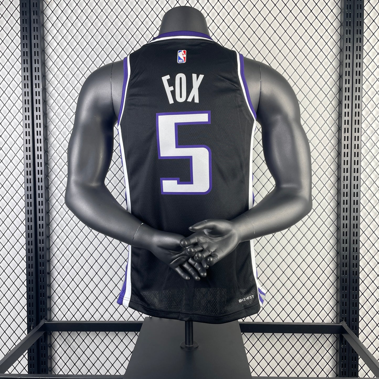 NBA 2024-25 Kings away black No. 5 FOX