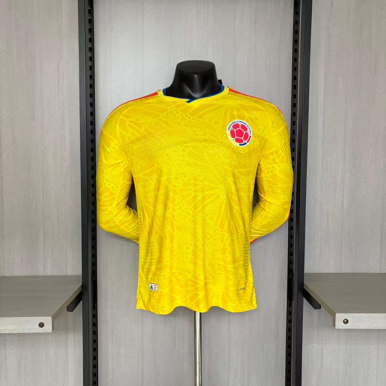 2026 Kolumbien Heimtrikot Langarm S-4XL