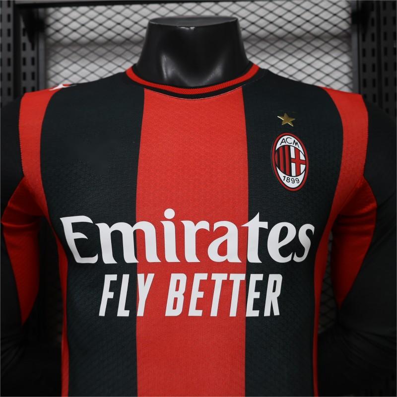2026-27 AC Milan Home Long Sleeve Player S-2XL