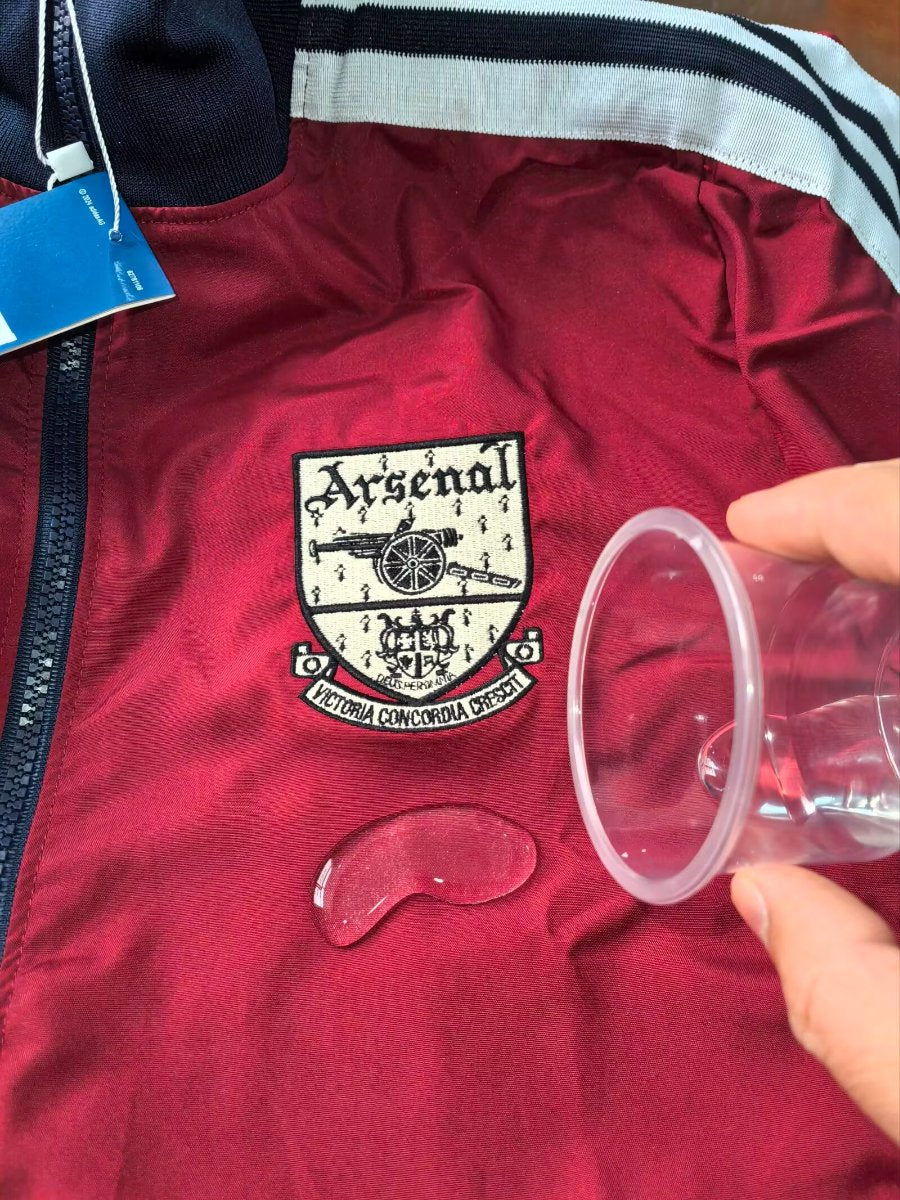 2026-27 Arsenal Track Jacket Burgundy Black Full Zipper Windbreaker S-2XL