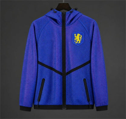 2026-27 Chelsea Lightweight Breathable Mesh Blue Windbreaker S-2XL