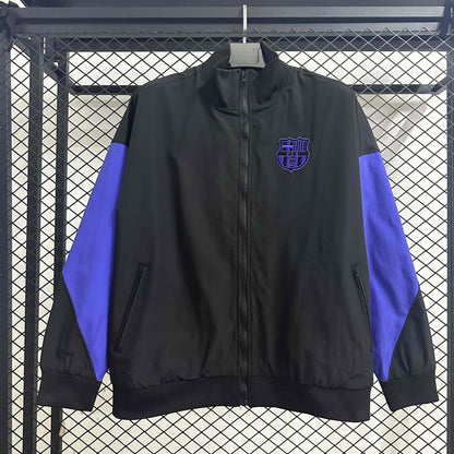 2025-26 Barcelona Co-branded Black and Purple Windbreaker S-2XL